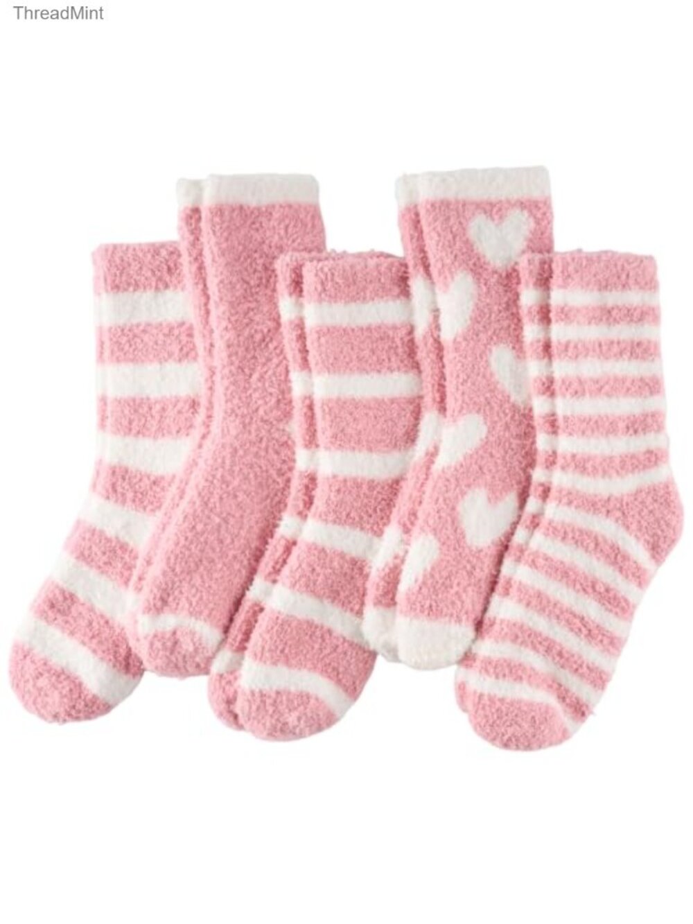 Fuzzy Slipper Socks Plush Polyester Warm Cozy Winter Indoor Lounge